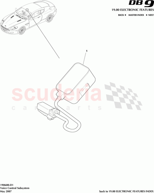 Part Diagram for Aston Martin 4G43-18B804-AB