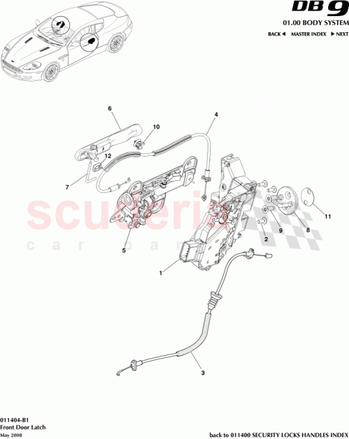 Part Diagram for Aston Martin 4G4322404AG