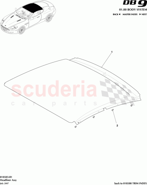 Part Diagram for Aston Martin 2R83-519D36-AA