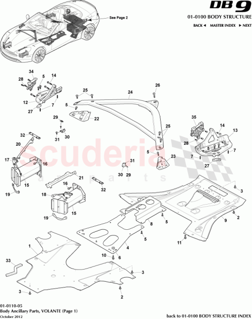 Part Diagram for Aston Martin GOED33-108A87-AD