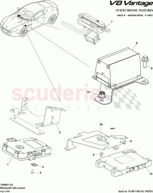 Part Diagram for Aston Martin W703268S443