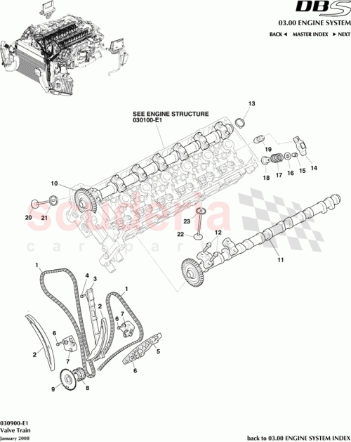 Part Diagram for Aston Martin 8D336510BA