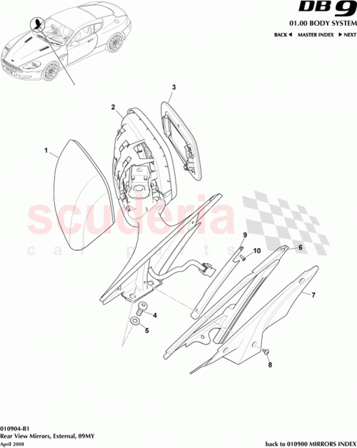 Part Diagram for Aston Martin 8D33EM30LAA