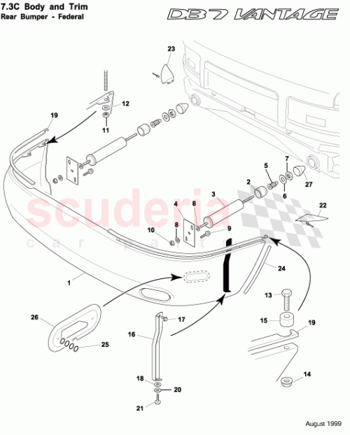 Part Diagram for Aston Martin 72-125126-AA