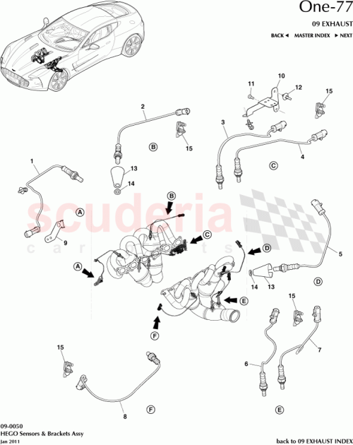 Part Diagram for Aston Martin 12023-03-7768-AA