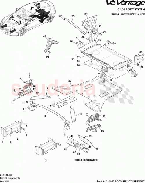 Part Diagram for Aston Martin 6G33-WE600041-AB