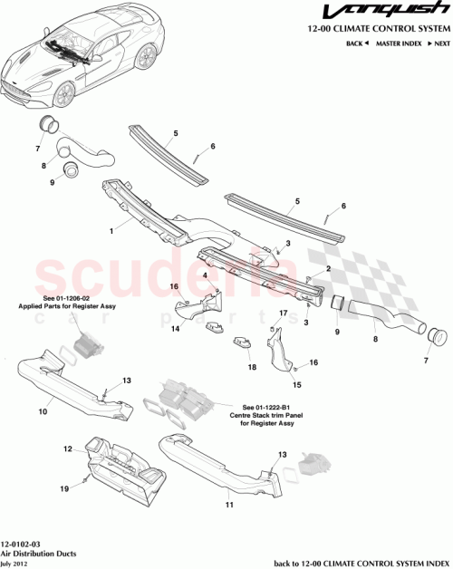 Part Diagram for Aston Martin CD33-18D404-BA