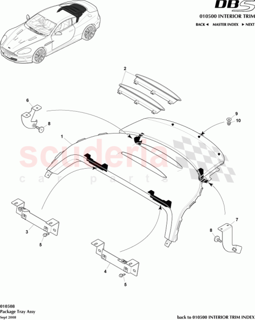 Part Diagram for Aston Martin 8D33-313A69-AA