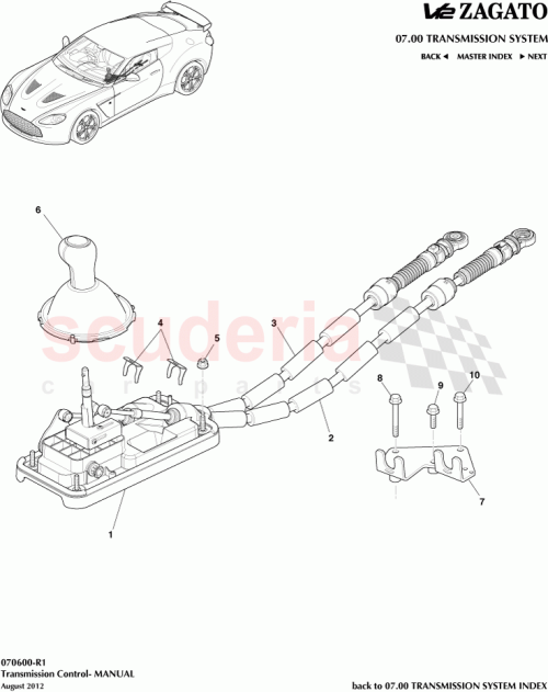 Part Diagram for Aston Martin 4G43-7F377-DB