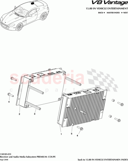 Part Diagram for Aston Martin 6G33-12B579-AA
