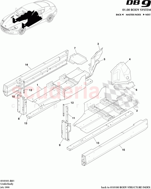 Part Diagram for Aston Martin 8G43-434K10-AA