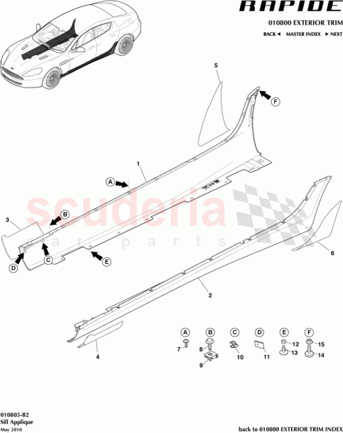 Part Diagram for Aston Martin AD43-10627-AB