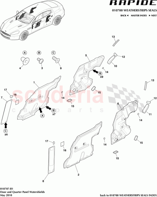Part Diagram for Aston Martin AD43-F25832-AA