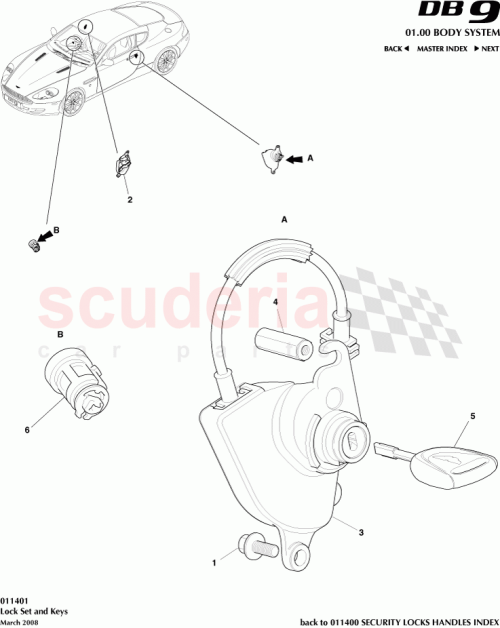 Part Diagram for Aston Martin 8D33-654024-AA/N