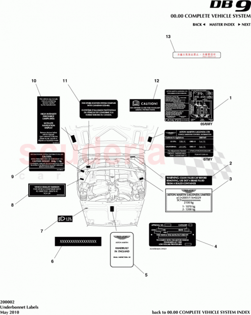 Part Diagram for Aston Martin 4G43-4883-AA