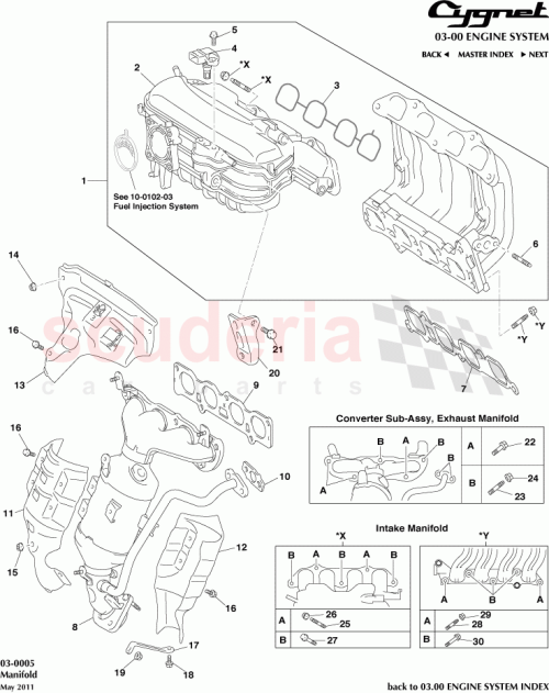 Part Diagram for Aston Martin 17169-47011