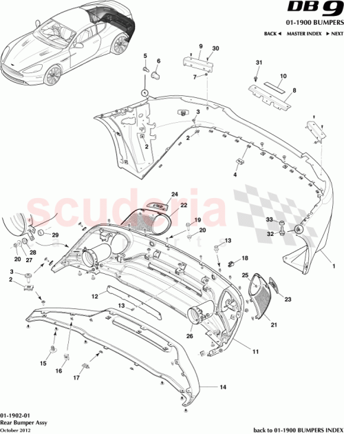 Part Diagram for Aston Martin DG43-17E955-BA