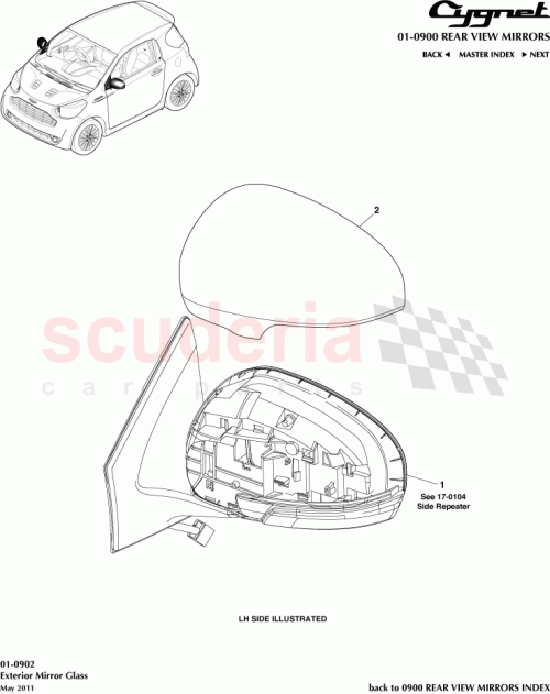 Part Diagram for Aston Martin 87945-74901-00