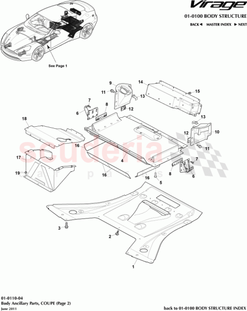 Part Diagram for Aston Martin 4G4338580AL
