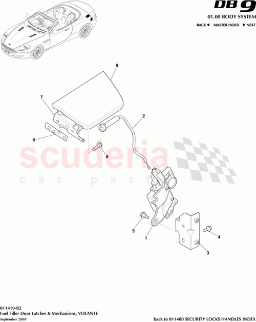 Part Diagram for Aston Martin BG43-L405B96-BD