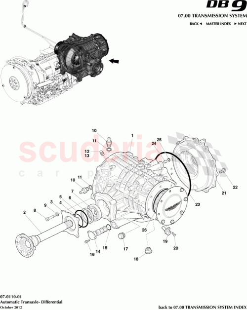 Part Diagram for Aston Martin DG43-4200-AB