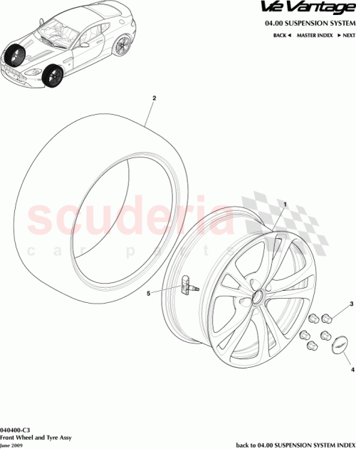 Part Diagram for Aston Martin CD23-1007-AA