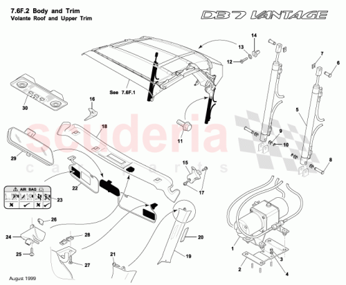 Part Diagram for Aston Martin 699121