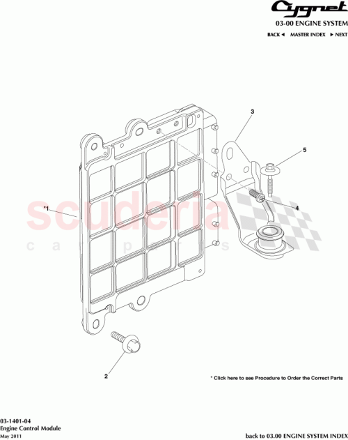 Part Diagram for Aston Martin 89661-74110