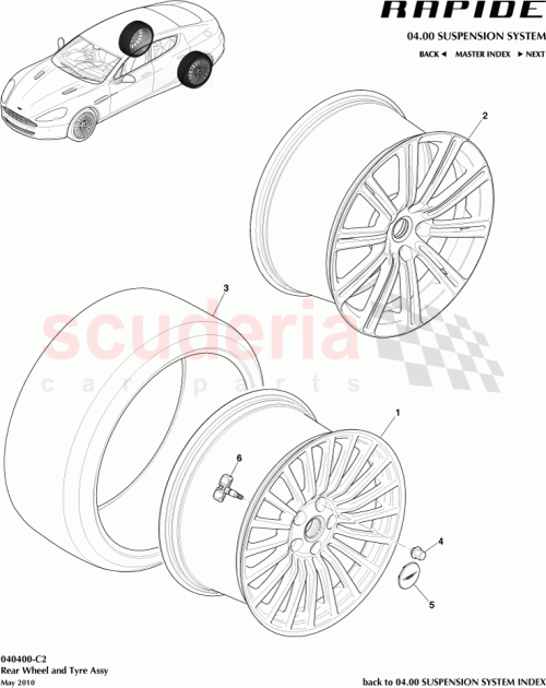 Part Diagram for Aston Martin AD43-1508-DA