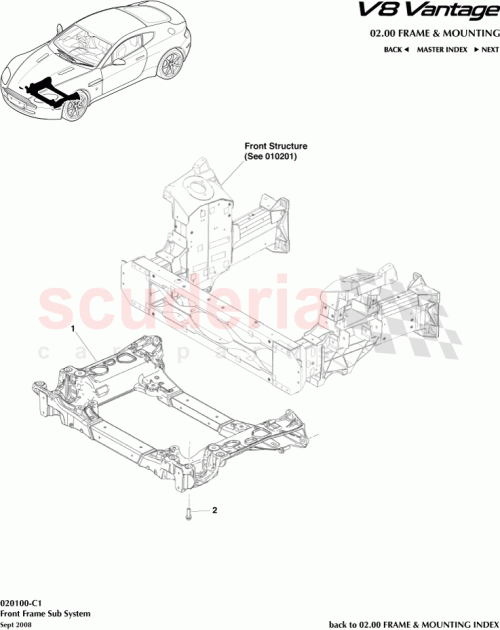 Part Diagram for Aston Martin BG33-5019-AC