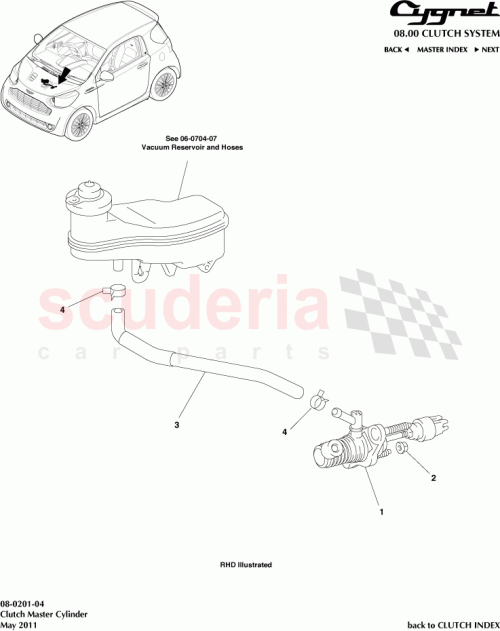 Part Diagram for Aston Martin 96136-41801