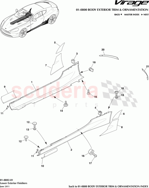 Part Diagram for Aston Martin 8D33-10140-AB