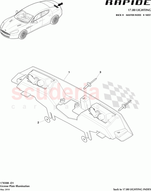 Part Diagram for Aston Martin DD23-14N425-AA