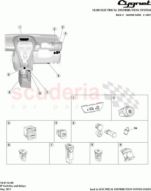 Part Diagram for Aston Martin 84152-52080
