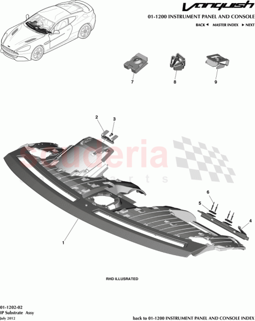Part Diagram for Aston Martin DD33-21336-DA
