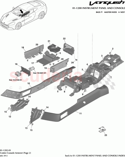 Part Diagram for Aston Martin DD33-281B04-ABW