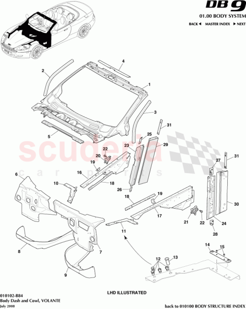 Part Diagram for Aston Martin 8G4316A682AB