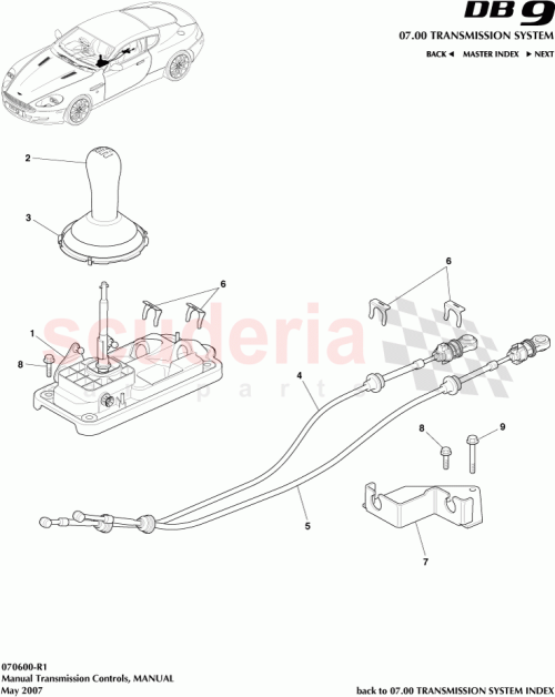 Part Diagram for Aston Martin 4G43-7E395-BD