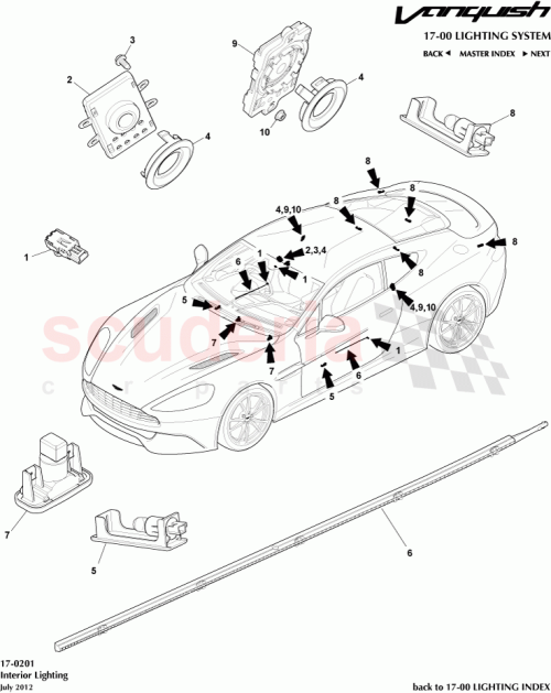 Part Diagram for Aston Martin DD33-13D764-AC