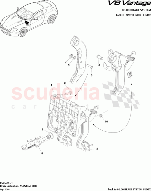 Part Diagram for Aston Martin 6G33-2450-AH