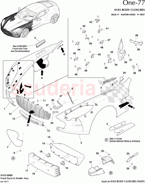 Part Diagram for Aston Martin DBYA02015-B