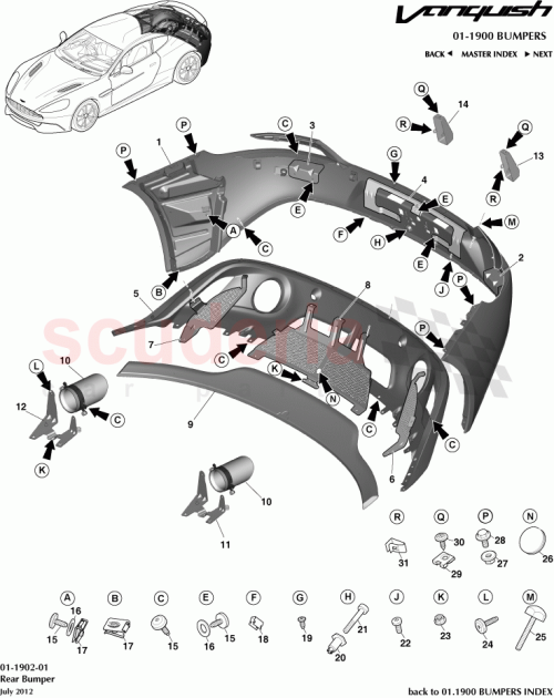 Part Diagram for Aston Martin CD33-5K238-BB