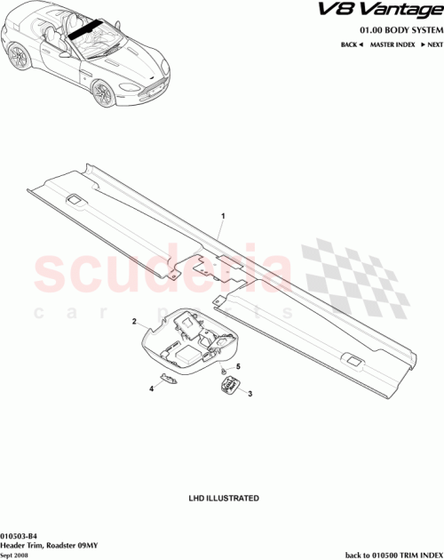 Part Diagram for Aston Martin 9G33L03409AEW