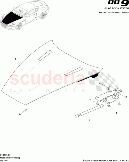 Part Diagram for Aston Martin 4G43-SE16C826-AB