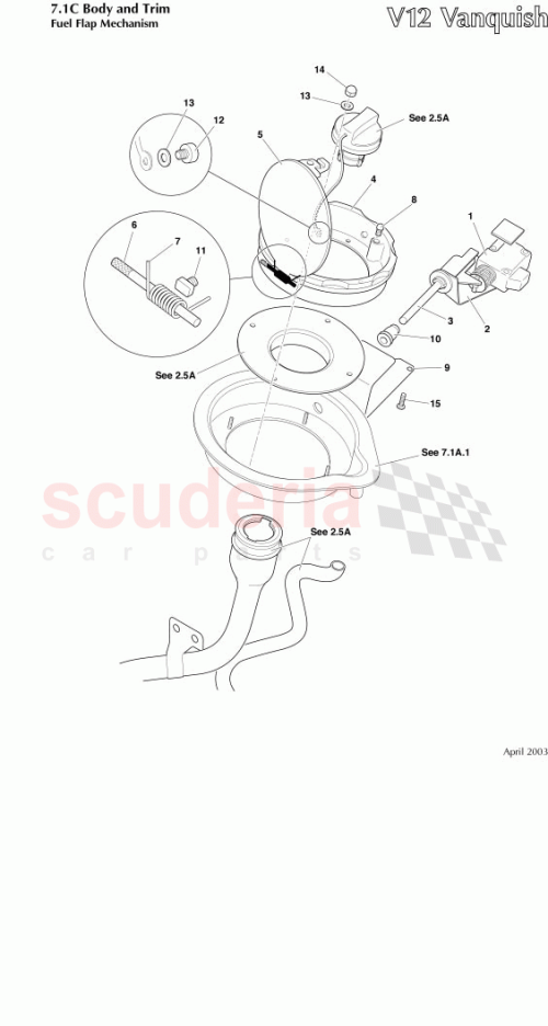 Part Diagram for Aston Martin 700227