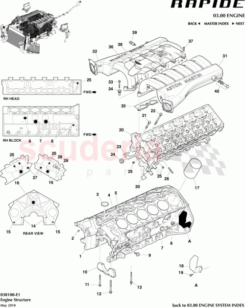 Part Diagram for Aston Martin 8G439425CA