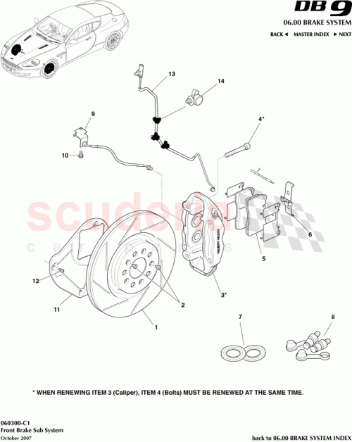 Part Diagram for Aston Martin 7G43-2D007-AA