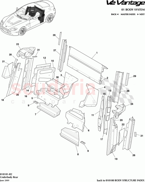 Part Diagram for Aston Martin 6G33-602A66-AA