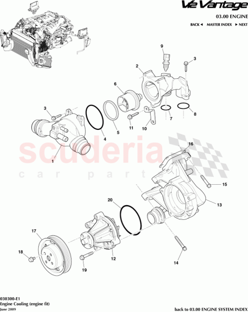 Part Diagram for Aston Martin AD23-8K168-AB