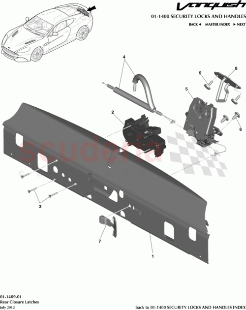 Part Diagram for Aston Martin CD33-404A42-AB